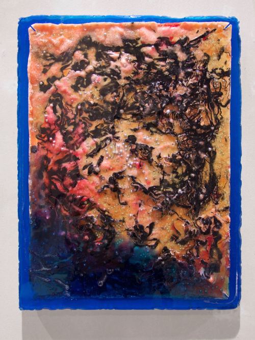 Jesse Greenberg, Bread in Blue, 2014. Resin, pigment, bbs, 25 x 18 in, 64 x 46 cm