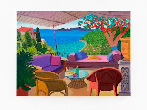 Daniel Heidkamp, Eze, 2022. Oil on linen, 30 x 40 in (76 x 102 cm)