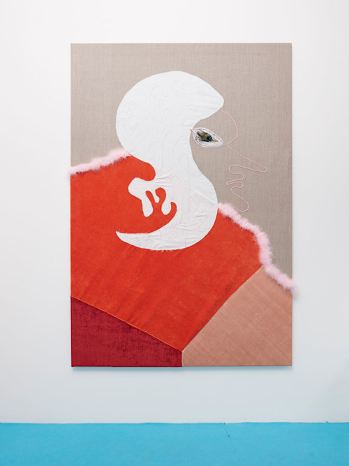 Constance Tenvik, There is Yearning and There is Death, 2017. Textile on linen, 190 x 130 cm