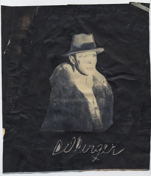 Anna Norlander, Dillinger, 2006. Acrylic, pencil, colored pencil and collage on paper, 13 x 12 in, 33 x 30 cm