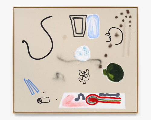 Ammon Rost, Sushi, 2021. Oil, acrylic, spray paint on canvas, 72 x 84 in (183 x 213 cm)