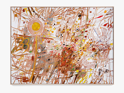 Jim Thorell, Terracotta Turmeric Township, 2020. Oil on linen, 59 x 79 in (150 x 200 cm)