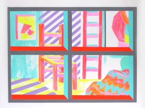 Ben Jones, Shapes 2, 2009. Acrylic and acryla-gouache on canvas, 36 x 48 in, 91 x 122 cm