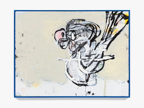Eddie Martinez, Flight Pattern, 2020. Oil, acrylic and spray paint on canvas, artist's frame, 31 x 41 in (79 x 104 cm)