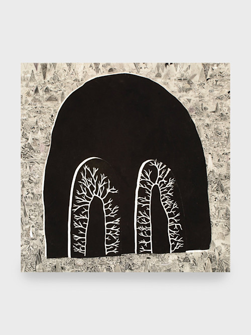 Trenton Doyle Hancock, The Calm, 2008. Acrylic and mixed media on canvas, 60 x 60 in, 152 x 152 cm