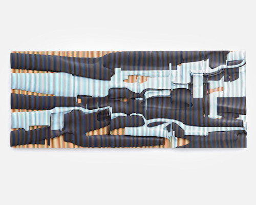 Ara Peterson, Untitled, 2013. Wood and acrylic paint, 30 x 73 x 3 in, 76 x 185 x 8 cm