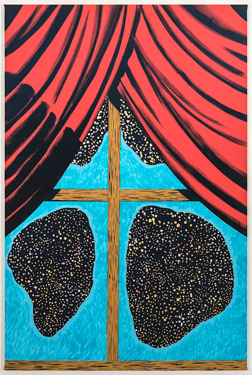 Mark Thomas Gibson, Viewfinder, 2017. Acrylic on canvas, 60 x 40 in, 152 x 102 cm