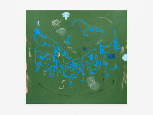 Ammon Rost, Road Trip, 2025. Oil and acrylic on canvas, 71 x 77 in (180 x 196 cm)