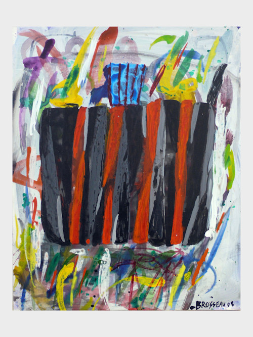 Jamison Brosseau, Black Pumpkin, 2008. Acrylic on panel, 20 x 16 in, 51 x 41 cm