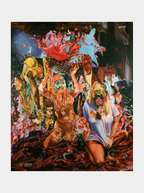 Francine Spiegel, Smog, 2007. Acrylic on canvas, 60 x 50 in, 153 x 127 cm