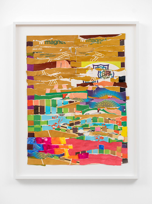 Brian Belott, The Reassembler 4, 2020. Acrylic and collage on paper, 21 x 16 in, 53 x 41 cm