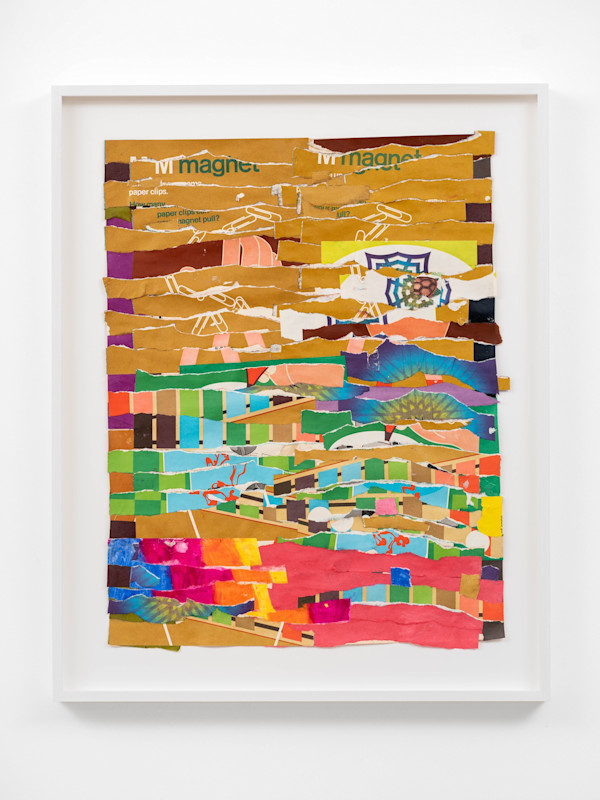 Acrylic and collage on paper, 21 x 16 in, 53 x 41 cm