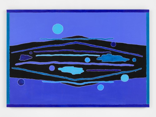 Russell Tyler, Blue Dawn, 2020. Acrylic on canvas, 30 x 44 in, 76 x 112 cm