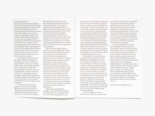 Michelle Blade, The Blue Horse, Catalogue. 