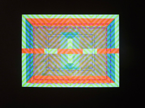 Ben Jones, Video Painting 6, 2013. Acrylic on canvas and RGB video Video projected on painting, 58 x 78 in, 148 x 198 cm