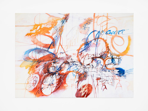 Jim Thorell, Apricot Oboe Koe, 2023. Oil on canvas, 100 x 140 cm (39 x 55 in)
