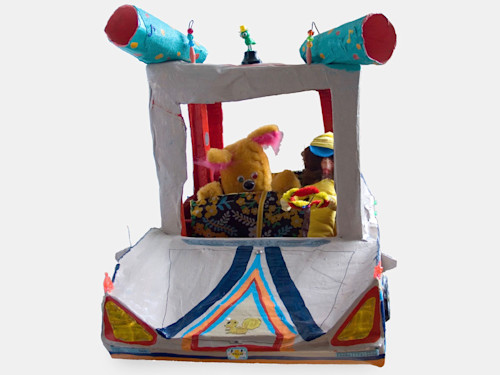 Misaki Kawai, Music Car. Mixed Media, 29 x 17 x 21 in, 73 x 44 x 54 cm