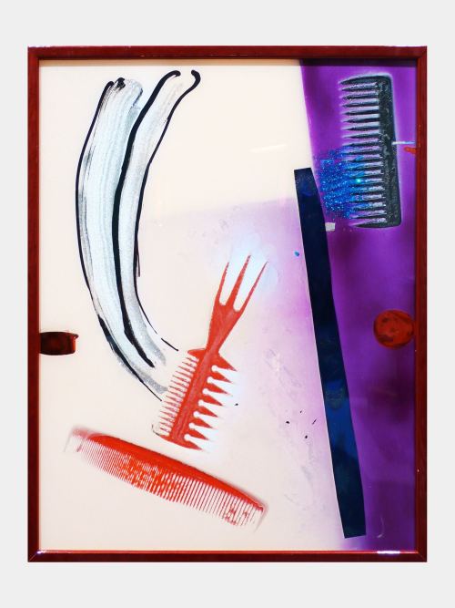 Brian Belott, Comb Painting, Sinatra on Stage, 2011. Combs, acrylic and mixed media on plexiglass, 21 x 17 in, 53 x 43 cm