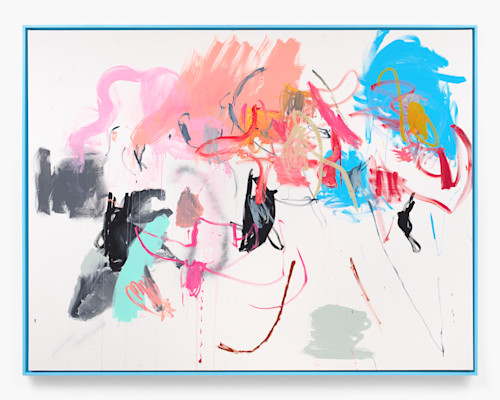 Ammon Rost, Great Sun, 2021. Oil, acrylic, spray paint on canvas, 64 x 84 in (163 x 213 cm)