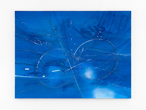 Jim Thorell, Titanic Techtonic Translucence, 2024. Acrylic on linen, 150 x 200 cm (59 x 79 in)