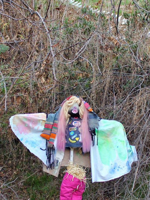 Francine Spiegel, Beam On, 2018. Sculpture of hand-woven textile, found textile and various
