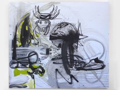 Bill Saylor, Black Crab, 2007. Oil on canvas , 74 x 64 in, 188 x 162 cm