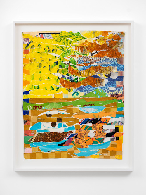 Brian Belott, The Reassembler 5, 2020. Acrylic and collage on paper, 21 x 16 in, 53 x 41 cm