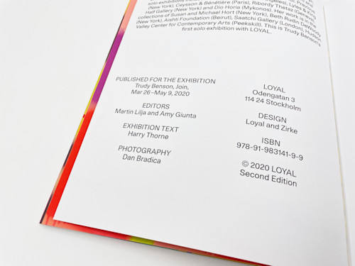 Trudy Benson, Join, Catalogue. 