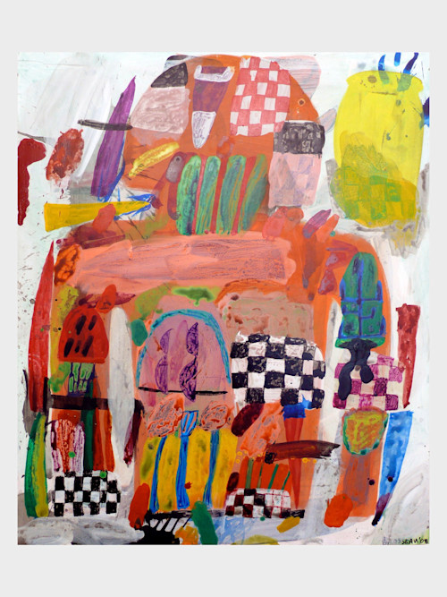 Jamison Brosseau, Watermelon Festival, 2008. Acrylic on panel, 42 x 35 in, 107 x 89 cm