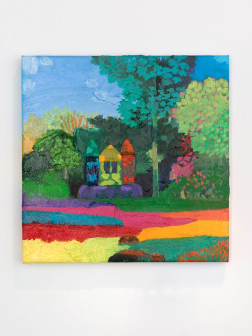 Daniel Heidkamp, Fruit Bounce, 2017. Oil on linen, 24 x 24 in, 61 x 61 cm