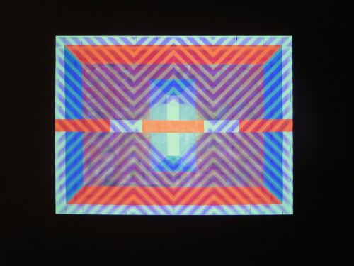 Ben Jones, Video Painting 6, 2013. Acrylic on canvas and RGB video Video projected on painting, 58 x 78 in, 148 x 198 cm