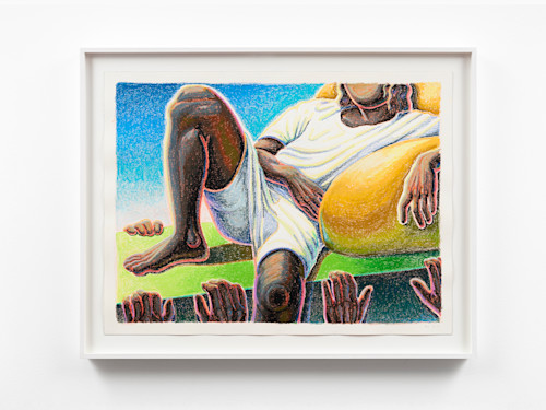Alex Gardner, Guru, 2021. Oil pastel and watercolor on paper, 17 x 23 in (42 x 59 cm)