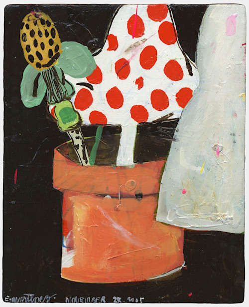 Eddie Martinez, Smurfin Out, 2005. Acrylic on panel, 12 x 10 in, 30 x 25 cm