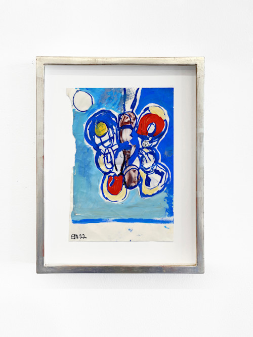 Eddie Martinez, Untitled, 2022. Marker and acrylic paint on paper, 7.75 x 5.25 in (20 x 13 cm)