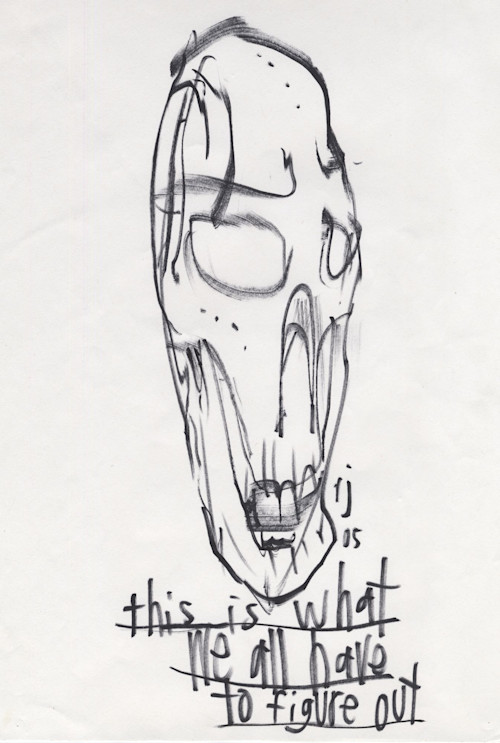 Rich Jacobs, This is What We All Have to Figure Out, 2005. Marker on paper, 18 x 12 in, 45 x 30 cm