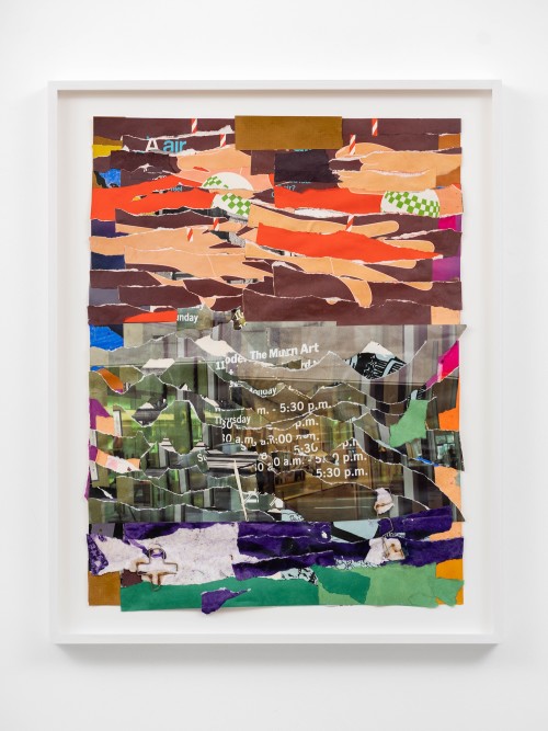 Brian Belott, The Reassembler 14, 2020. Acrylic and collage on paper, 21 x 16 in, 53 x 41 cm