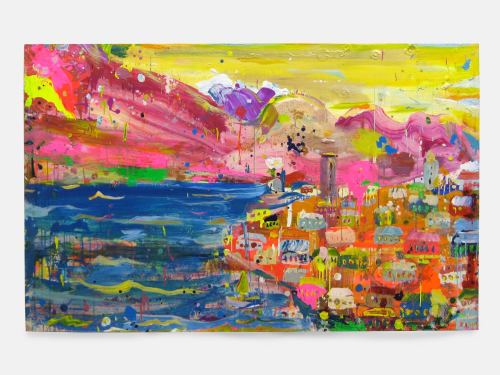 Brendan Cass, Lake Guarda, 2004. Acrylic on canvas, 60 x 96 in, 152 x 244 cm