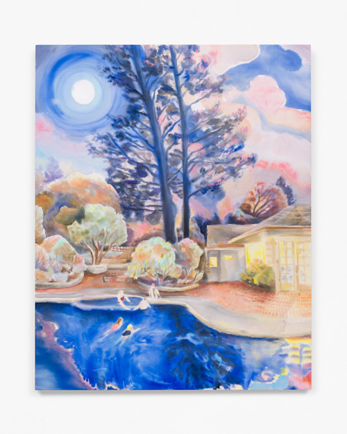 Michelle Blade, The Warmth of the Well, 2022. Acrylic and ink on poplin, 60 x 48 in (152 x 122 cm)