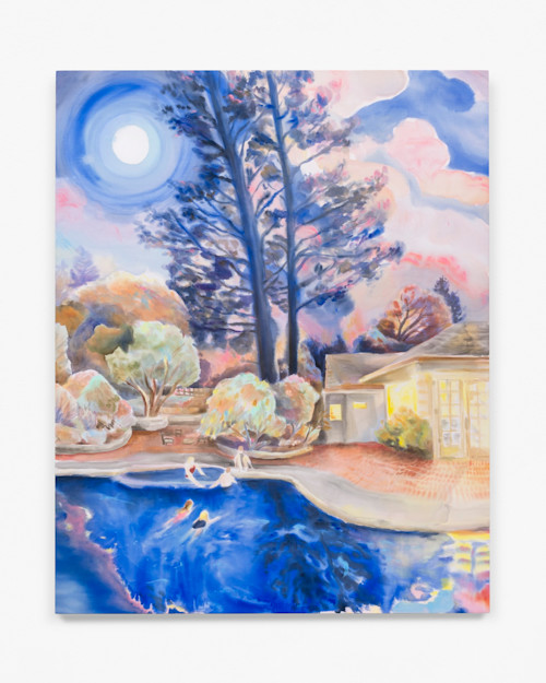 Michelle Blade, The Warmth of the Well, 2022. Acrylic and ink on poplin, 60 x 48 in (152 x 122 cm)