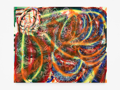 Lauren Quin, A Leaf Is an Arrow II, 2021. Oil on canvas, 63 x 78 in (160 x 198 cm)
