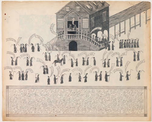 Wes Lang, The House of the Lord, 2006. Pencil on paper, 16 x 20 in, 41 x 52 cm