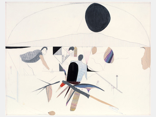 Joseph Hart, Zozo, 2006. Prismacolor pen, gesso, pencil and collage on paper, 14 x 18 in, 35 x 45 cm