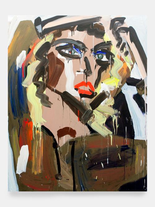 Katherine Bernhardt, M.I.A., 2007. Acrylic on canvas, 60 x 48 in, 152 x 122 cm