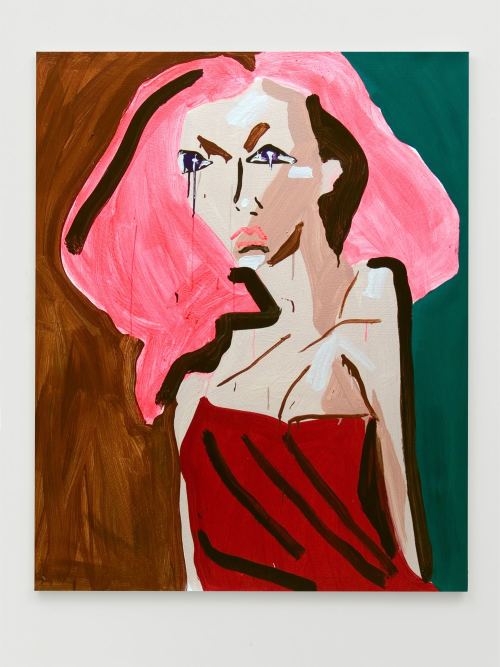 Katherine Bernhardt, Alex, 2011. Acrylic on canvas, 60 x 48 in, 152 x 122 cm