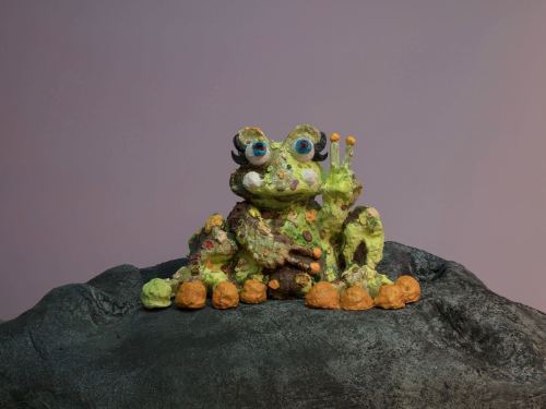 Alake Shilling, Peace Froggy, 2018. Installation from Monsoon Lagoon solo exhibition 356 Mission, Los Angeles