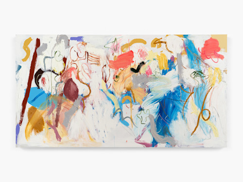 Ammon Rost, Double Soul, 2022. Oil, acrylic on canvas, 52 x 96 in (132 x 244 cm)