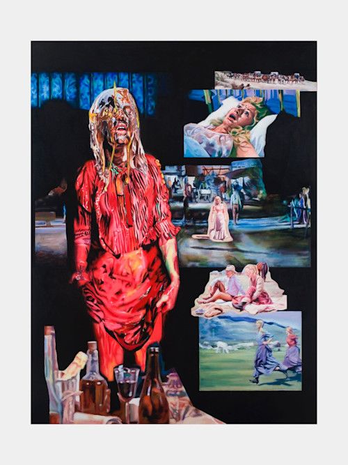 Francine Spiegel, Alderville, 2009. Acrylic and airbrush on canvas, 64 x 48 in, 163 x 122 cm
