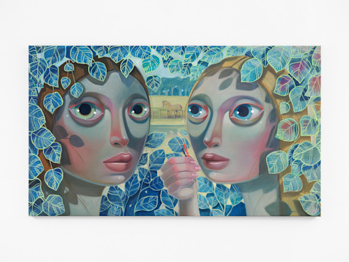 Tania Marmolejo, Remembering Camilla, 2023. Oil on canvas, 50 x 86 in (127 x 218 cm)