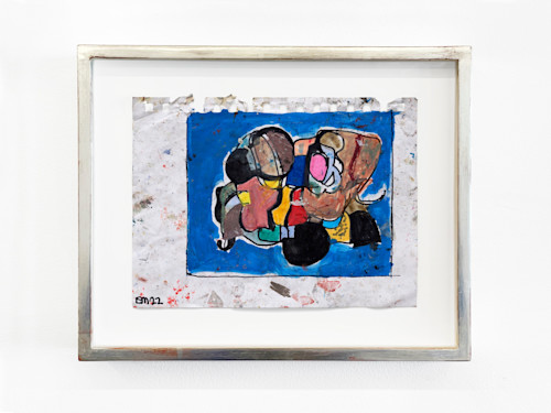 Eddie Martinez, Untitled, 2022. Marker, acrylic paint, gouache, Sharpie and debris on paper, 6.25 x 8 in (16 x 20 cm)