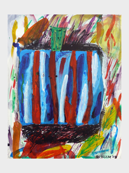Jamison Brosseau, Blue Pumpkin, 2008. Acrylic on panel, 20 x 16 in, 51 x 41 cm